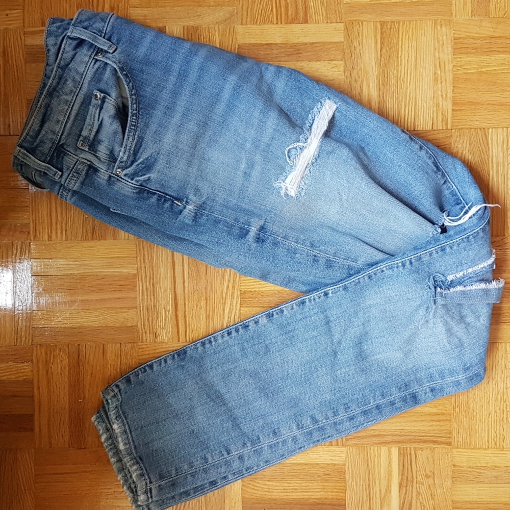 Denim ripped jeans